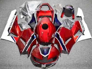 Carenagens Moto Honda CBR600RR 2013-2023 - Branco Vermelho Azul