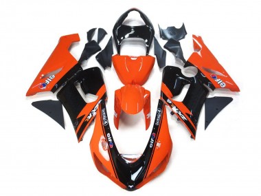 Carenagens Moto Kawasaki ZX6R 2005-2006 - Laranja Preto Elf