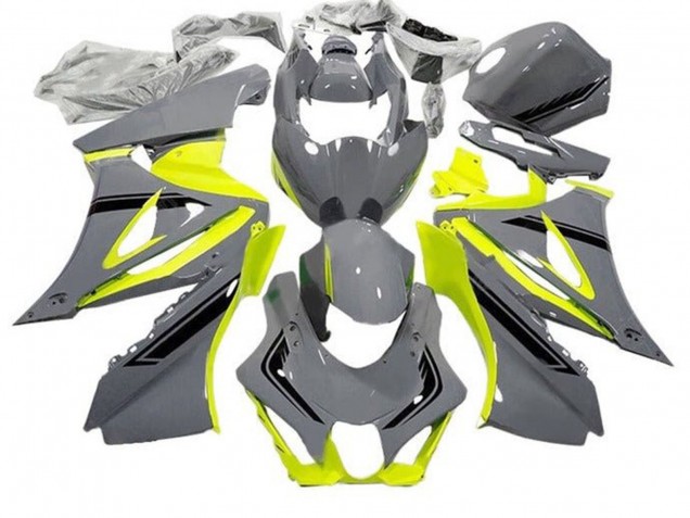 Carenagens Moto Suzuki GSXR1000 2017-2024 - Cinzento Amarelo Preto