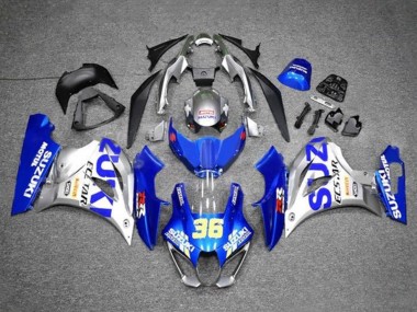 Carenagens Moto Suzuki GSXR1000 2017-2024 - Azul Prata Ecstar 36