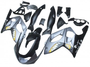 Carenagens Moto Yamaha YZF600R Thundercat 1996-2007 - Preto Fosco Cinzento Tubarão