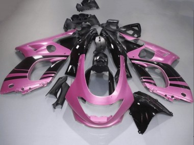 Carenagens Moto Yamaha YZF600R Thundercat 1996-2007 - Rosa Preto Brilhante