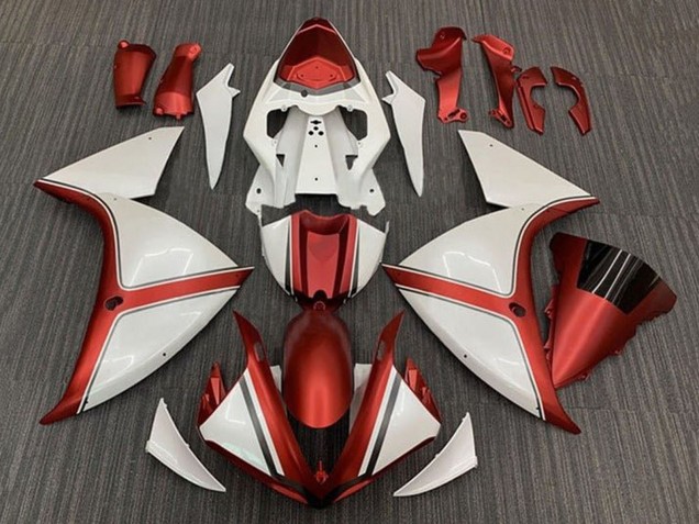 Carenagem Moto Yamaha YZF 1000 R1 2009-2011 - Branco Vermelho