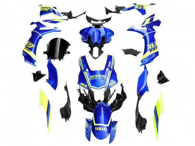 Carenagens Moto Yamaha YZF 1000 R1 2020-2025 - Azul Amarelo Branco GYTR
