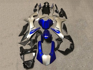Carenagens Moto Yamaha YZF 1000 R1 2020-2025 - Prata Azul Preto Brilhante