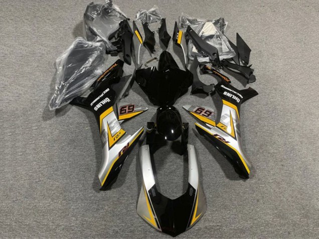 Carenagens Moto Yamaha YZF 1000 R1 2020-2025 - Prata Amarelo Preto Brilhante