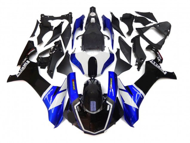 Carenagens Moto Yamaha YZF 1000 R1 2020-2025 - Azul Branco Preto Akropovic