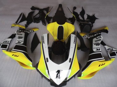 Carenagens Moto Yamaha YZF 1000 R1 2020-2025 - Amarelo Branco Preto Brilhante Motul YSP