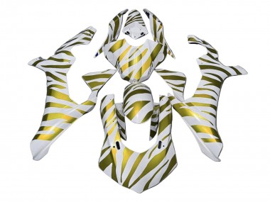 Carenagens Moto Yamaha YZF 1000 R1 2020-2025 - Branco Ouro Zebra