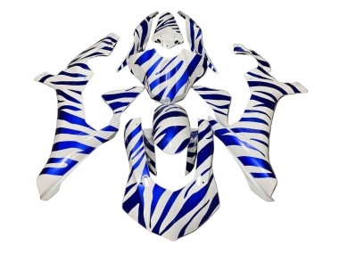 Carenagens Moto Yamaha YZF 1000 R1 2020-2025 - Branco Azul Zebra