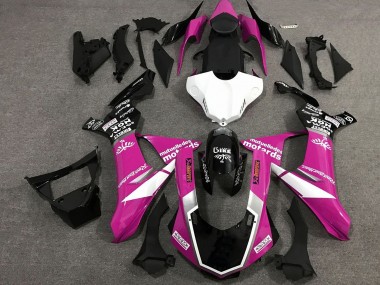 Carenagens Moto Yamaha YZF 1000 R1 2020-2025 - Rosa Branco Preto Brilhante Sam