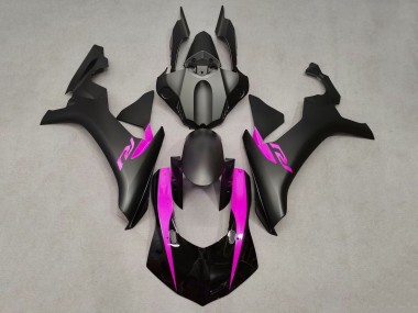 Carenagens Moto Yamaha YZF 1000 R1 2020-2025 - Preto Brilhante Preto Fosco Rosa