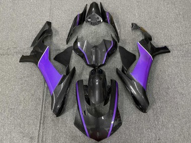 Carenagens Moto Yamaha YZF 1000 R1 2020-2025 - Falso Fibra de Carbono Roxo