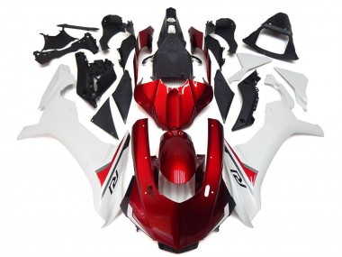 Carenagens Moto Yamaha YZF 1000 R1 2020-2025 - Branco Vermelho Preto