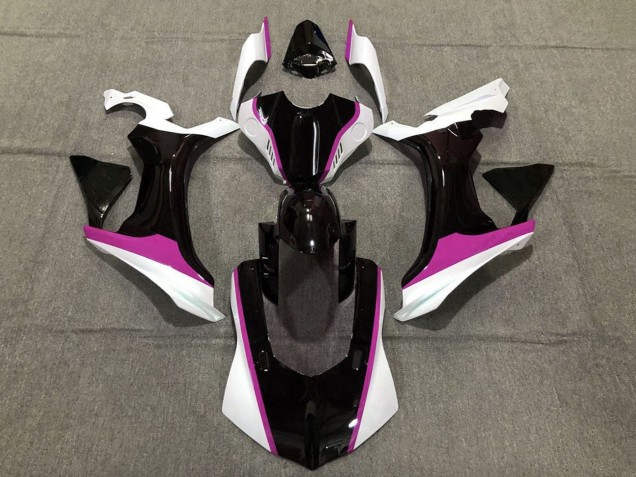 Carenagens Moto Yamaha YZF 1000 R1 2020-2025 - Branco Rosa Preto Brilhante