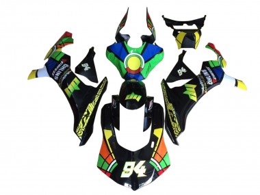 Carenagens Moto Yamaha YZF 1000 R1 2020-2025 - Azul Verde Amarelo Vermelho Preto Roda das Cores 94