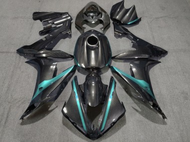 Carenagens Moto Yamaha YZF 1000 R1 2004-2006 - Fibra de Carbono Estilo Teal Verde