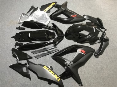 Carenagens Moto Suzuki GSXR 600 / GSXR 750 2006-2007 - Preto Fosco Preto Brilhante Amarelo