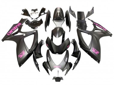 Carenagens Moto Suzuki GSXR 600 / GSXR 750 2006-2007 - Preto Fosco Rosa