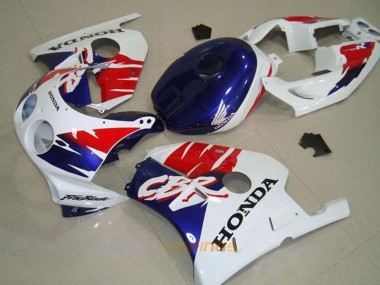 Carenagem Moto Honda CBR250RR MC22 1990-1998 - Branco Vermelho Azul