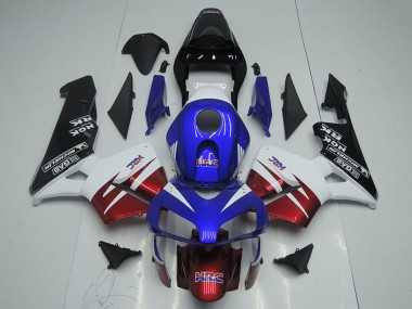 Carenagens Moto Honda CBR600RR 2003-2004 - Branco Vermelho Azul Preto Brilhante HRC