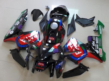 Carenagens Moto Honda CBR600RR 2005-2006 - Preto Vermelho Verde Pata