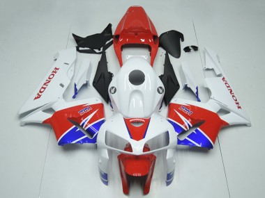 Kits Carenagem Moto Honda CBR600RR 2005-2006 - Branco Vermelho Azul HRC
