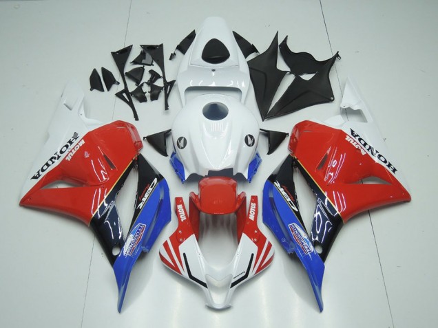 Carenagens Moto Honda CBR600RR 2009-2012 - Branco Vermelho Azul Preto Brilhante Motul