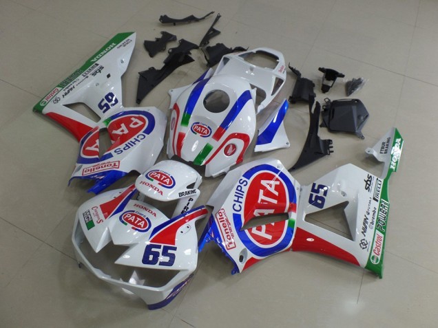 Carenagens Moto Honda CBR600RR 2013-2023 - Branco Vermelho Azul Pata 65