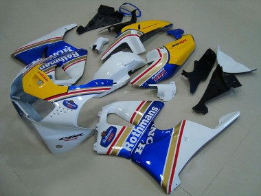 Carenagens Moto Honda CBR900RR 919 1998-1999 - Branco Azul Amarelo Rothmans