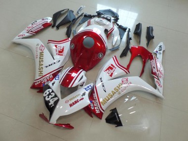 Carenagens Moto Honda CBR1000RR 2012-2016 - Branco Vermelho Musashi 634