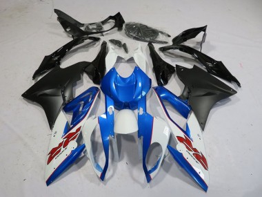 Carenagem Moto BMW S1000RR 2015-2016 - Branco Azul Preto Fosco