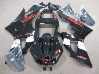 Carenagens Moto Yamaha YZF R1 1998-1999 - Preto Brilhante Branco Vermelho Decalques