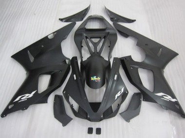 Carenagens Moto Yamaha YZF R1 2000-2001 - Preto Fosco Branco Decal