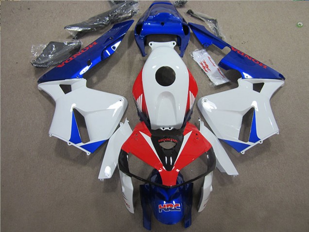 Carenagem Moto Honda CBR600RR 2005-2006 - Branco Vermelho Azul HRC