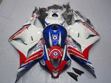 Carenagens Moto Honda CBR600RR 2009-2012 - Branco Azul Vermelho