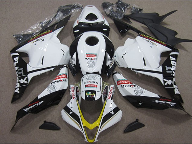 Carenagens Moto Honda CBR600RR 2009-2012 - Branco Amarelo Preto Brilhante Rizoma Playboy