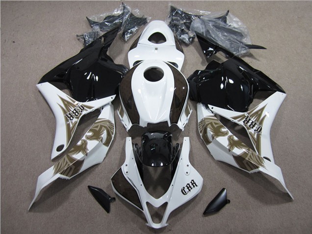 Kits Carenagens Moto Honda CBR600RR 2009-2012 - Branco Preto Brilhante