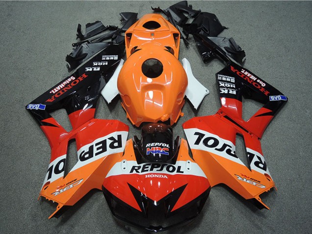 Carenagens Moto Honda CBR600RR 2013-2023 - Laranja Branco Vermelho Preto Brilhante Repsol HRC