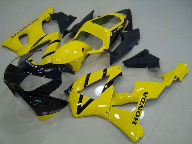 Carenagem Moto Honda CBR900RR 929 2000-2001 - Amarelo Preto Brilhante