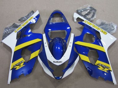 Carenagens Moto Suzuki GSXR 600 2004-2005 - Azul Branco Amarelo