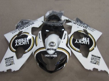 Carenagens Moto Suzuki GSXR 600 2004-2005 - Branco Preto Lucky Strike Motul