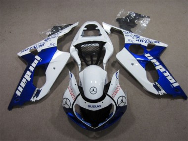 Carenagens Moto Suzuki GSXR 1000 2000-2002 - Branco Azul Jordan Motul