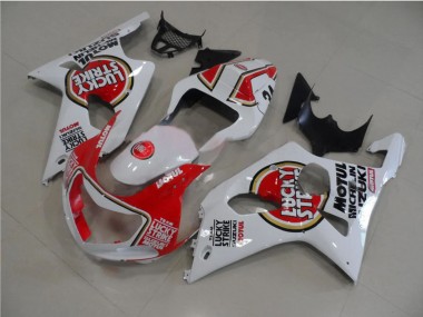 Carenagens Moto Suzuki GSXR 1000 2000-2002 - Branco Vermelho Lucky Strike