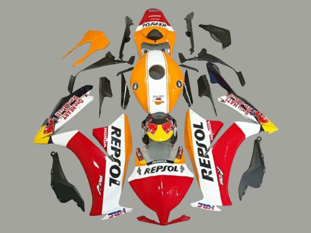 Carenagens Moto Honda CBR1000RR 2012-2016 - Branco Laranja Vermelho Amarelo HRC Repsol