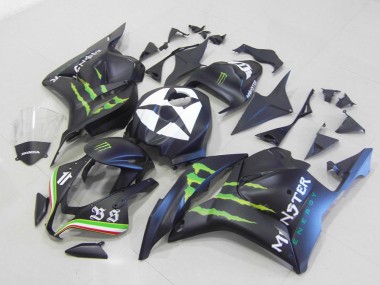 Monster Preto Fosco Carenagem Moto CBR 600RR 09-12
