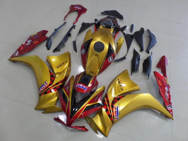Ouro & Vermelho Escuro Carenagem Moto CBR 1000RR 12-16