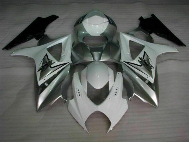 Prata Branco Carenagem Moto GSXR 1000 K7 07-08
