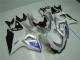 Prata Branco Carenagem Moto GSXR 1000 K9 09-16 Prata Branco Carenagem Moto GSXR 1000 K9 09-16