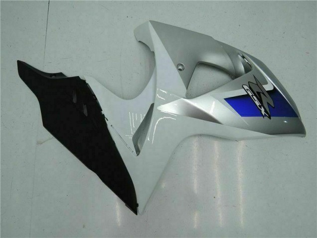 Prata Branco Carenagem Moto GSXR 1000 K9 09-16 Prata Branco Carenagem Moto GSXR 1000 K9 09-16